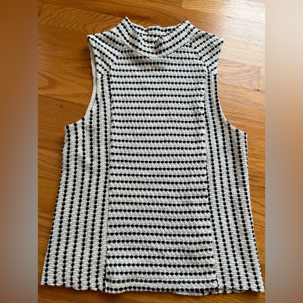 Anthropologie Maeve Black and White Knit Top